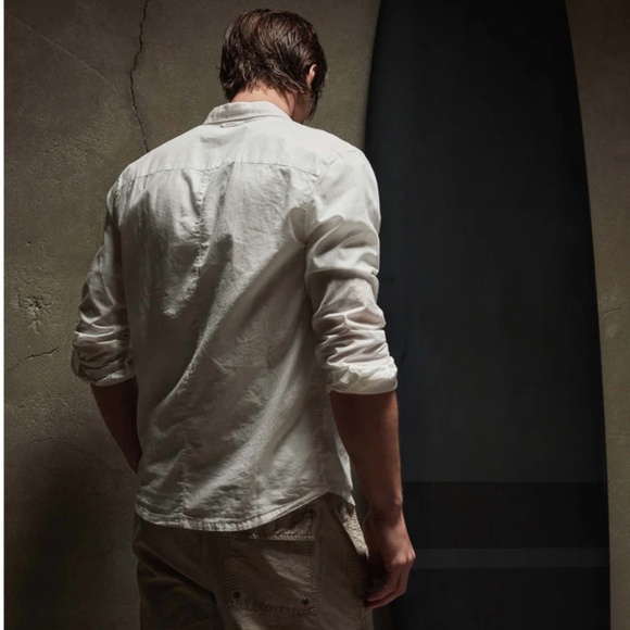 SALE James Perse Standard Men's Button Down Shirt White 0 (XS) 100% Cotton NEW - Picture 5 of 15